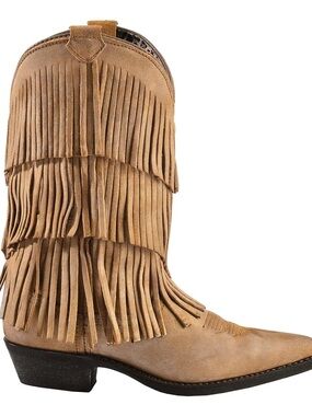 Dingo Western Boots Womens Tres Fringe Suede leather